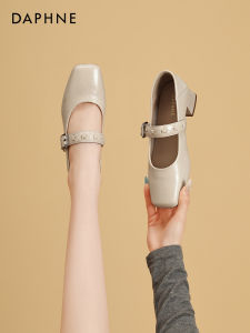 Daphne | French Mary Jane Shoes Women Autumn Spring Coarse Heels Commute Buckle