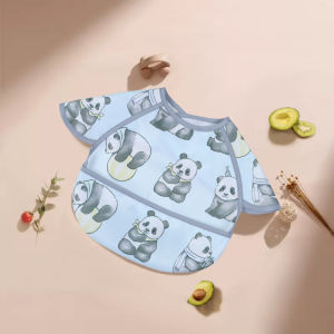 Waterproof Baby Bibs Toddler Feeding Apron Child Cover up Anti Dirt Feeding Smock Nursery Mealtime Cotton Bibs for Babies