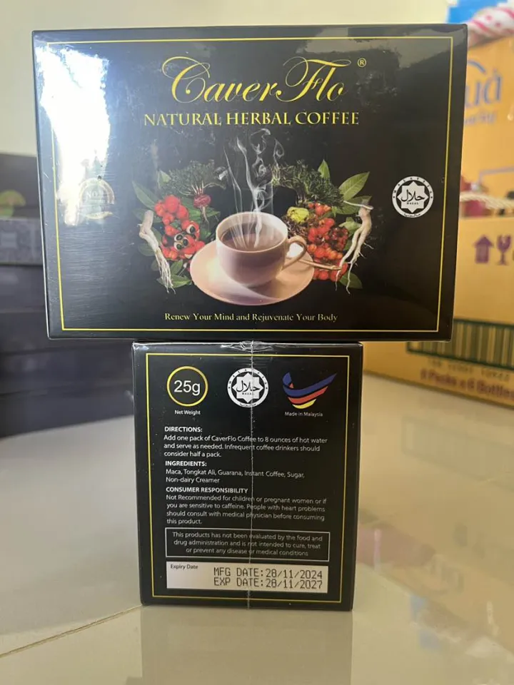 Caverflo Caver Flo Herbal Coffee Natural 10 pack x 25 gm Set Of