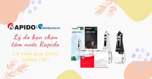 Máy Tăm Nước Cầm Tay Rapido RWW-300 (Trắng) / RWB-300 (Đen) - Bàn Chải Điện Rapido RST-15CW (Trắng) / RST-15CWB (Đen) - Hàng Chính Hãng - Bảo Hành 12 Tháng