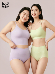 MiiOW | Cotton Antibacterial High-waisted Tummy Control Plus Size Briefs