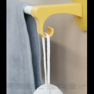 24ส่งเร็วจากกทมชั้นวางผ้าขนหนูติดผนังด้วยตะขอรองเท้าแตะห้องน้ำ ชั้นวางเสื้อผ้าWall mounted towel rack