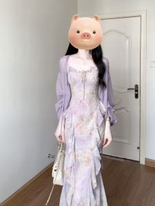 Unique Non-Crash Style Floral Dress Set