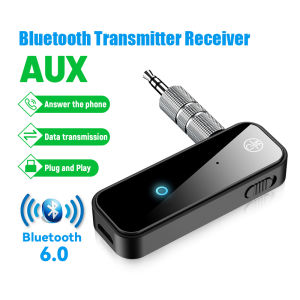 3.5mm AUX Car Stereo Audio Receiver Bluetooth Adapter Wireless Bluetooth 6.0 for Car Home Audio Plug and Play
