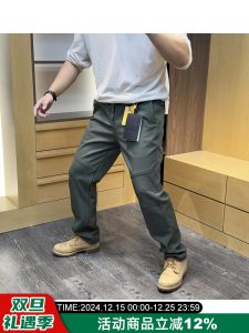 Tactical Series Mens Fleece Lined Thickened Outdoor Casual Pants Straight Leg Windproof Waterproof Autumn Winter Soft Shell