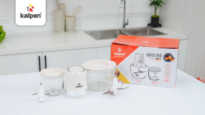 Máy xay thịt đa năng 2 cối thuỷ tinh Kalpen S1 2L hàng chính hãng