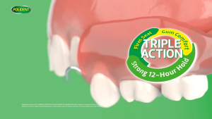 Polident Denture Adhesive Cream 60g Fresh Mint Strong Hold Up To 12 Hours More Power In Every Bite