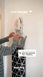 PRADO MALAYSIA Wall Mounted Iron Hanging Rack Heat-resistant Hanging Ironing Board Holder With Hanger Hook Iron Stand Rack Rak Seterika 熨斗架 - Lazada