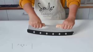 14inci Pisau Pemotong Pizza/Dough/Pastry Rocker Stainless Pizza Cutter Dengan Cover