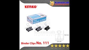 Binder Clips No 111 Kenko / Clip Hitam Penjepit No.111 / Klip Jepit Kertas sedang