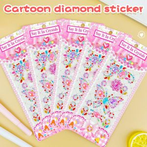 ✨Xinder✨Children Diamond Stickers Gemstone Crystal Stickers Creative DIY Decoration Kindergarten Reward