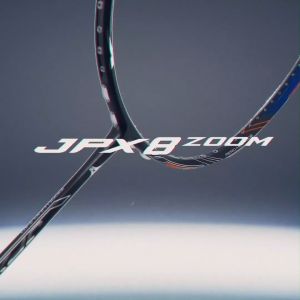 Mizuno JPX 8 Zoom GL. Classic Blue - Neon Orange Raket Badminton