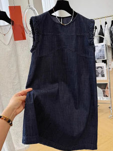 Retro Midi Dress Womens Sleeveless Skirt High Waist A-Line Silhouette Breathable Fabric Casual Wear Summer New Arrival