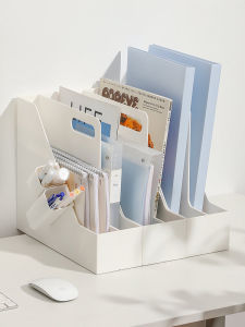 Office Document Storage Box Slanted File Cabinet Bookshelf Student Desk Organizer A4 Paper Book Stand Document Rack