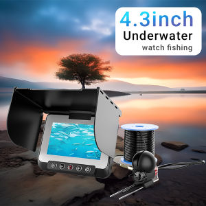 Portable Underwater Fishing Camera with 4.3" LCD Monitor Infrared Night Vision Waterproof Fish Finder for Ice Fishing