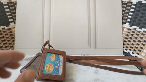 Idcard Holder Name Tag Kulit New Single Flip Multifungsi Terbaru