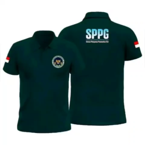 Polo Shirt Lengan Pendek Logo SPPG Depan & Belakang Bahan Pique / Kaos Kerah Distro Bisa COD