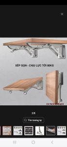 【COD】Bản lề gập thông minh Giá Ke đỡ bàn gấp gọn treo tường Pát ke chữ chịu lực 80kg 25cm