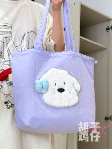 Túi Xách Vải Mềm Dung Tích Lớn Dễ Thương Hoạt Hình Cho Bé Gái Túi Xách Tay Đơn Túi Tote Phong Cách Lười Biếng Túi Đeo Vai Bằng Vải