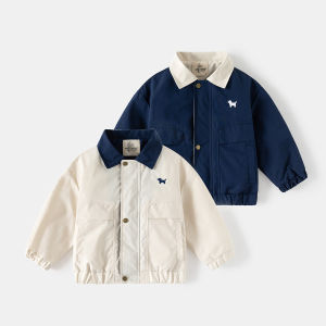 Autumn Spring Boys Color-blocked Jacket