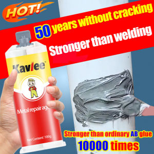 100years without cracking Gam besi paling kuat stronger than welding Super strong metal glue Hest resistant up to 650℃ corrosion resistance durable and strong Can stick to metal ceramic and plastic gam kuat serbaguna Epoxy glue Metal welding glue