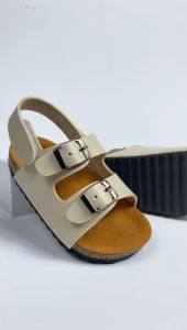 Sandal Anak Laki Laki Umur 1 2 3 Tahun Model Gesper Tali Belakang Anti Slip Krem