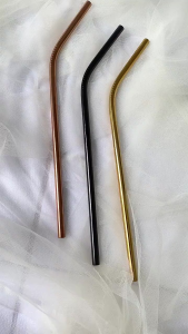 SEDOTAN STAINLESS BENGKOK STRAW SEDOTAN BESI LENGKUNG STAINLESS SILVER