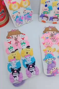 Ikat rambut elastis jelly karakter isi 20 pcs