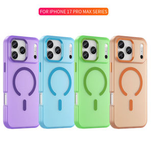 [Tương thích với MagSafe] Vỏ điện thoại bằng nhựa TPU mềm nhám chống sốc mờ cho iPhone 17 Pro Max 17 Air 16 Pro Max 16e 15 Plus 14 Pro 13 12 11