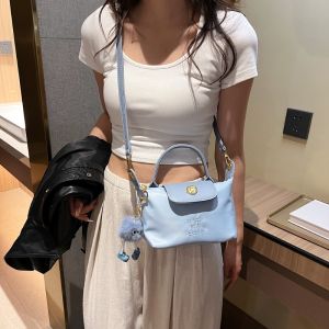 กระเป๋าผู้หญิงทรงหม้อหุงข้าวแบบสะพายข้างขนาดเล็ก กระเป๋าใส่โทรศัพท์มือถือแบบสะพายข้างเบา กระเป๋าผ้า Oxford นุ่ม สไตล์หวาน ปิดด้วยแม่เหล็ก