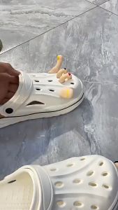 9PCS/Set Spoof Toe Croc Charm Plastik Jempol Kaki Universal Crocs Charm Set