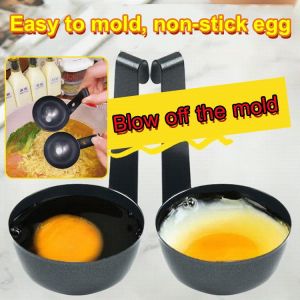 2ชิ้นเครื่องต้มไข่สแตนเลสสตีลขนาดเล็กชนิดแขวนหูหม้อสนามไข่ลวกเครื่องต้มไข่ไข่ในครัวบ้าน Shaper