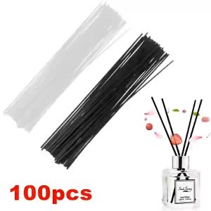 100pcs Stik Fiber Difuser Stick Diffuser Stick Fiber Reed 20CM Aromatherapy Volatile Rod Hitam/Putih Utk Parfum / Aroma