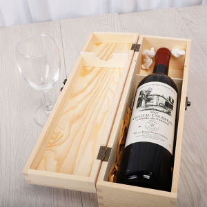 Pine Wood Single Bottle Wine Box