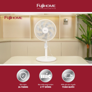 Quạt điện cây đặt sàn 7 cánh FUJIHOME SF3001 Nhập Khẩu quạt mát để bàn 3 chế độ gió điều khiển từ xa cảm ứng
