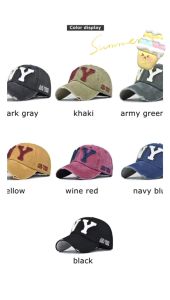 Topi Baseball DAVE Hat Cap NY Casual Sports Distro Fashion Pria Wanita / Topi Baseball Denim Washed Adjustable Motif Tulisan NY Gaya FL04