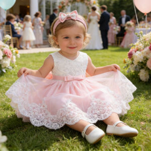 Newborn Baby Girls White Princess Dress Kids Dresses For Girls Baptism Toddle 1st Birthday Wedding Bridesmaid Infant Vestidos