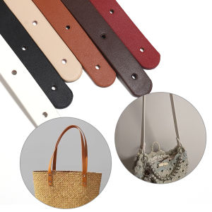 2Pcs Handmade Bag Strap PU Leather Replacement Handles Band for Fashion Woven Bags Accessories DIY Shoulder Handbag Tote Straps