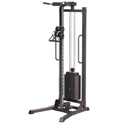 Cable Crossover Machine Home Gym Wall Mount Cable Station with 165 Pounds Weight StackLat Pull Down Machine with 27 Positions Dual Pulley System