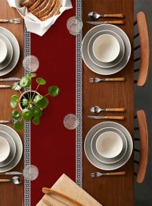 VIKAMA Luxurious Leopard Print Table Flag Kitchen Farmhouse Decoration Family Gathering Table Decoration Table Runner