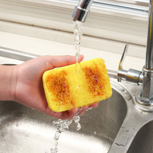 Thickened Wood Pulp Cotton Dishcloth Scouring Pad Sponge Kitchen Cleaning Sponge Oil Resistant Pot Brush Magic Wipe Home Use