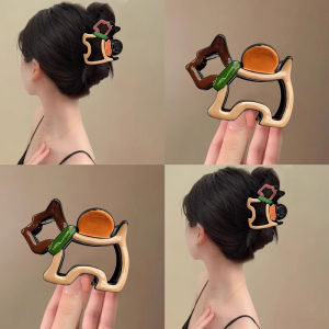 Fashion Hollow Out Animal Hair Claw Colorful Animal Shark Clip Dog Hair Clip Women Headwear Cartoon Girl