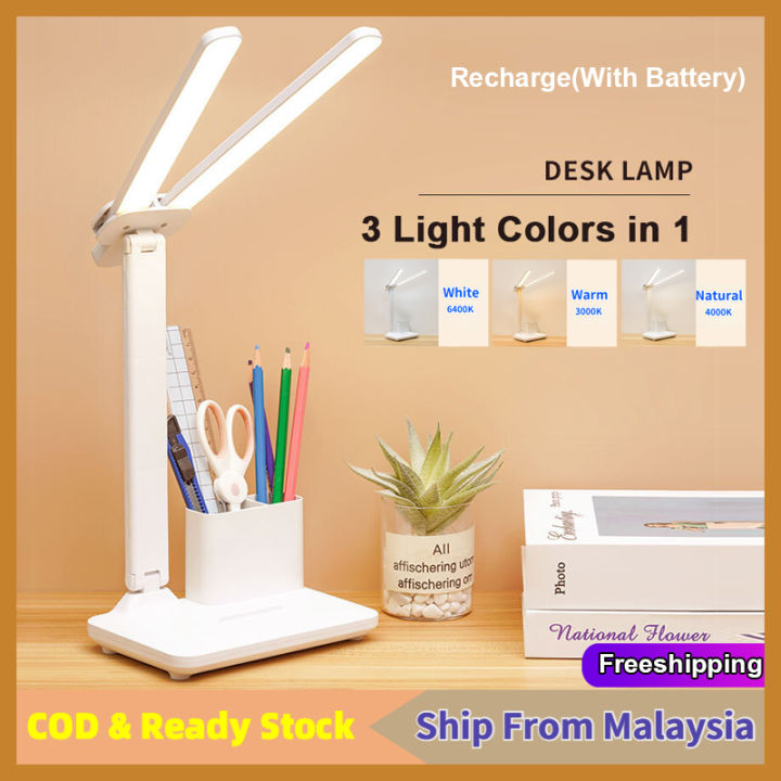 Led table lamp light for study lampu meja belajar light led table desk ...