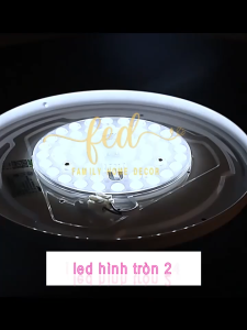 Vỉ LED tròn / thanh 27W 36W 48W 3 màu thay thế cho các loại đèn ốp trần trang trí chiếu sáng Ø30–40–50cm quạt trần đèn