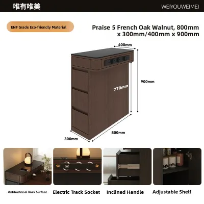 Weimei | Multi-functional Movable Narrow Island Cabinet Table Integrated