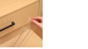 4Pcs Adjustable Clear Drawer Dividers 27.5-52cm Expandable Acrylic Drawer Partition Board