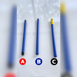 [2560] ม็อบหัวคลิปล็อค 10 นิ้ว 300g ด้ามเหล็กกันสนิม 3 ท่อน ผ้า Cotton ซับน้ำดี (สีแดง) SUPERCAT