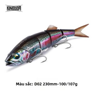 Kingdom | Mồi Câu Cá Kingdom 4 Khúc Nối Khớp 180mm/48-53g 230mm/100-107g Nổi/chìm Sống Động Như Thật Dành Cho Câu Cá Bass