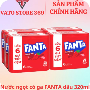 Nước ngọt có ga FANTA dâu lon 320ml