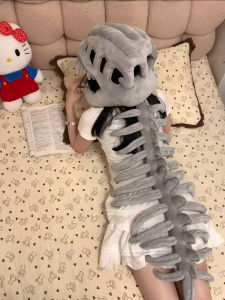 Dinosaur Fossil Plush Headwear Toy Childrens Funny Doll Qixi Gift Soft Pp Cotton Filled Fabric Dinosaur Bone Head Cover